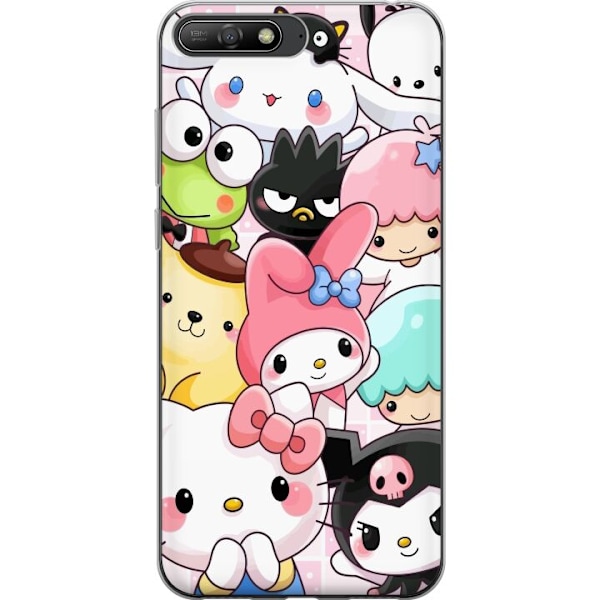 Huawei Y6 (2018) Gjennomsiktig deksel Kawaii Sanrio Crew