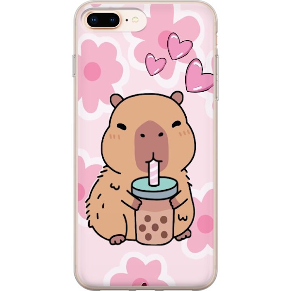 Apple iPhone 7 Plus Gjennomsiktig deksel Kawaii Capybara Hjert