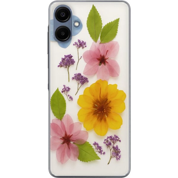 Samsung Galaxy A06 Gjennomsiktig deksel Pressede blomster