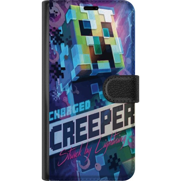 Apple iPhone 16 Plus Lompakkokotelo Minecraft Creeper