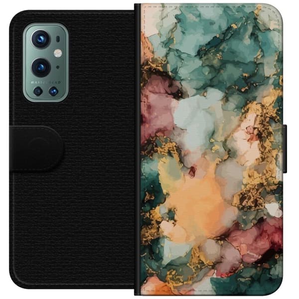 Kompatibel Tegnebogsetui til OnePlus 9 Pro Marmor