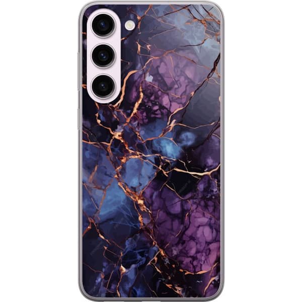 Kompatibelt Mobildeksel til Samsung Galaxy S23+ Marmor Blå Lilla