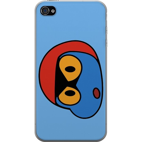 Apple iPhone 4 Läpinäkyvä kuori Bold Bot Head