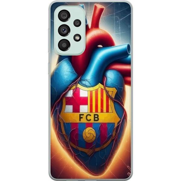 Samsung Galaxy A73 5G Gennemsigtig cover FCB Hjerte