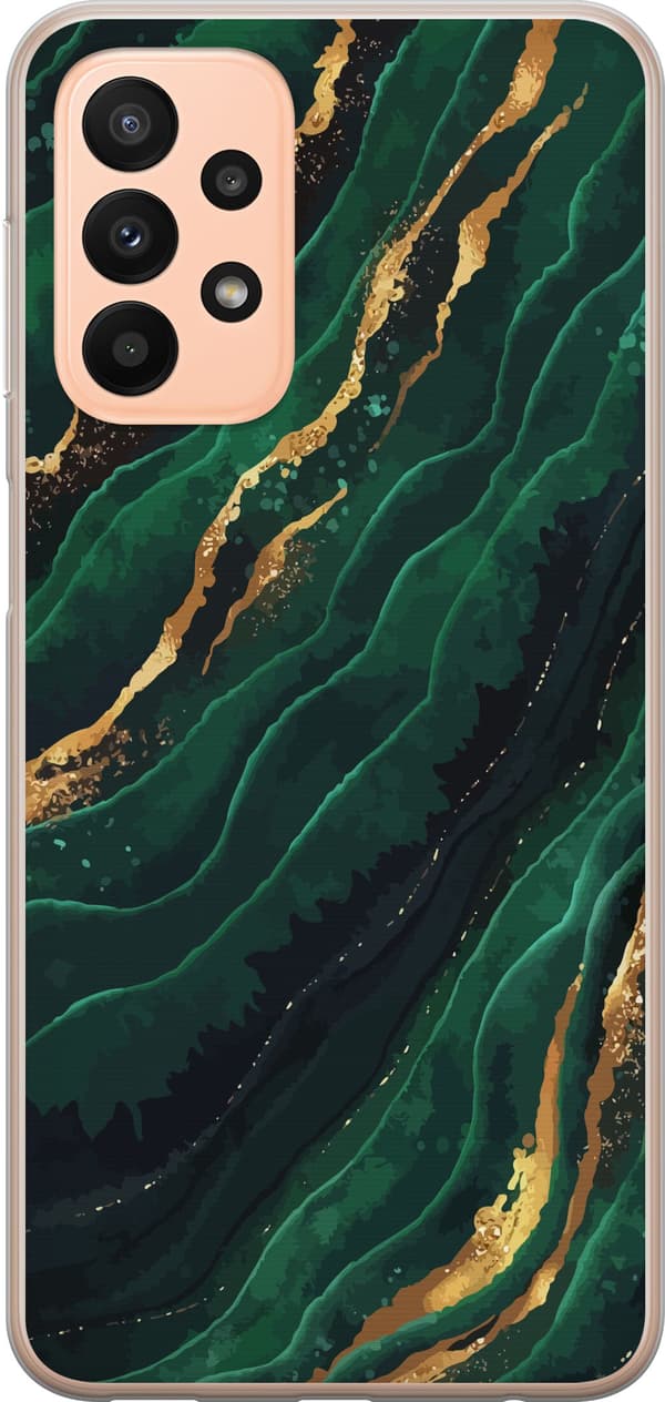 Kompatibel Mobilcover til Samsung Galaxy A23 Marmor Guld Grøn