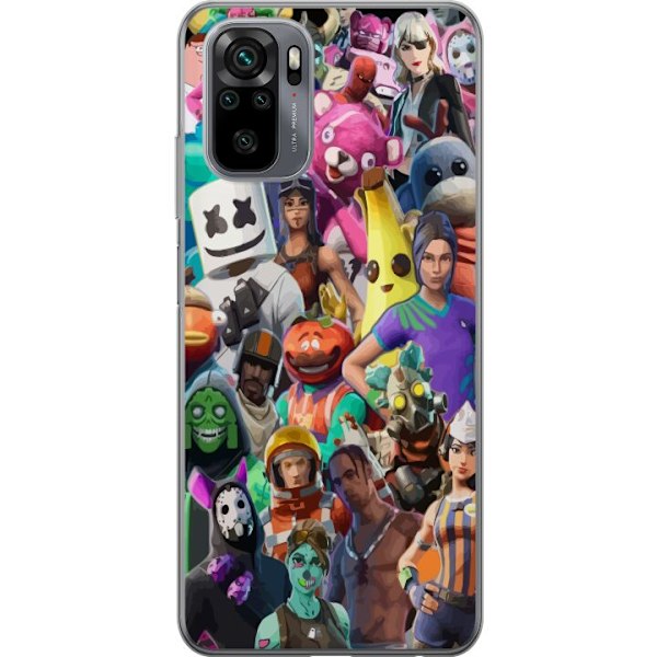 Xiaomi Redmi Note 10S Gennemsigtig cover Fortnite