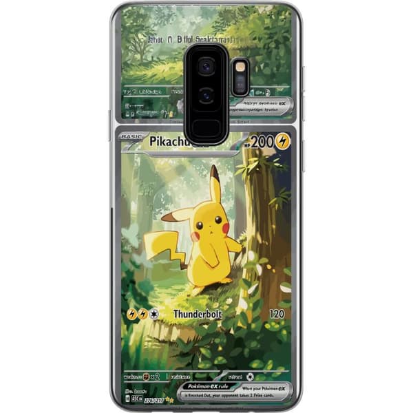 Kompatibelt Mobildeksel til Samsung Galaxy S9+ Pikachu grønn