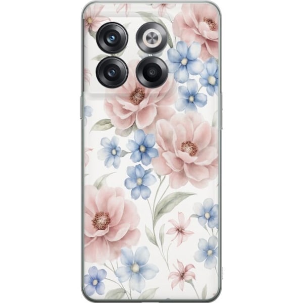 OnePlus 10T Gjennomsiktig deksel Romantiske blomster