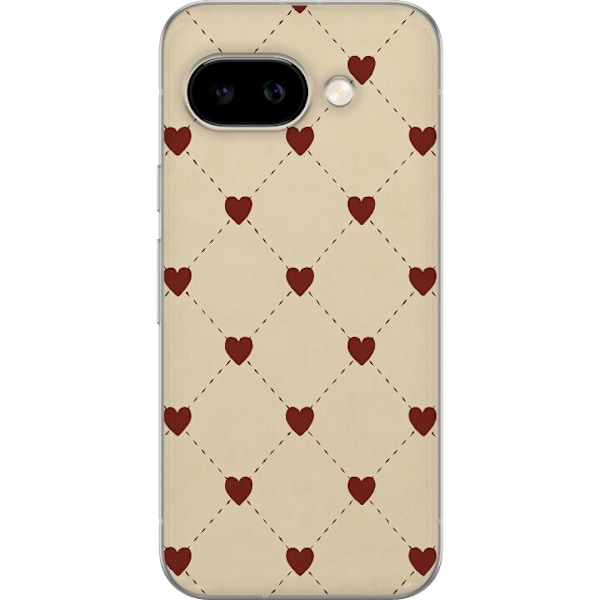 Google Pixel 9a Gennemsigtig cover Hjertegitter