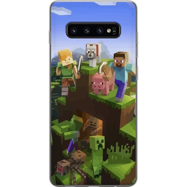Kompatibelt Mobildeksel til Samsung Galaxy S10 MineCraft
