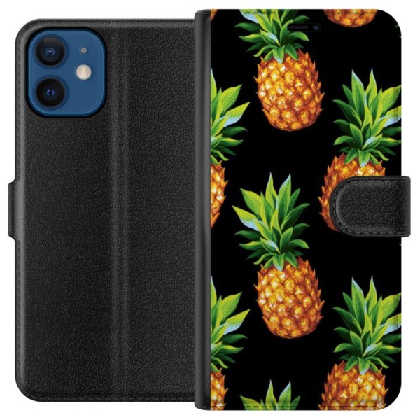 Apple iPhone 12 mini Lompakkokotelo Ananas