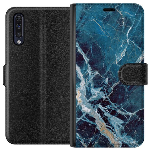 Samsung Galaxy A50 Lompakkokotelo Marmori