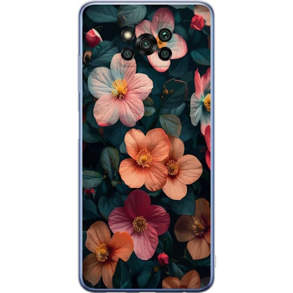 Xiaomi Poco X3 Pro Genomskinligt Skal Blommor