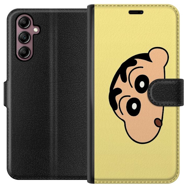 Samsung Galaxy A14 5G Lompakkokotelo Peeking Shinchan