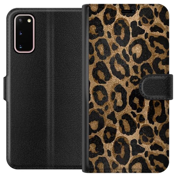 Yhteensopiva Lompakkokotelo Samsung Galaxy S20 Leopard Luxe