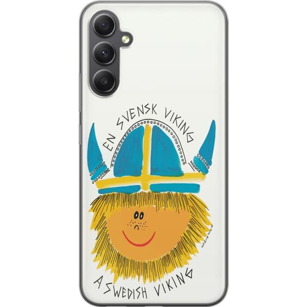Kompatibelt Mobilskal till Samsung Galaxy S23 FE Svensk viking vit