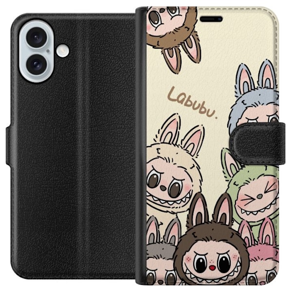 Apple iPhone 16 Plus Tegnebogsetui Labubu Pastel Collection