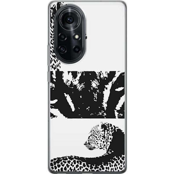 Huawei nova 8 Pro Läpinäkyvä kuori Leopard Faces