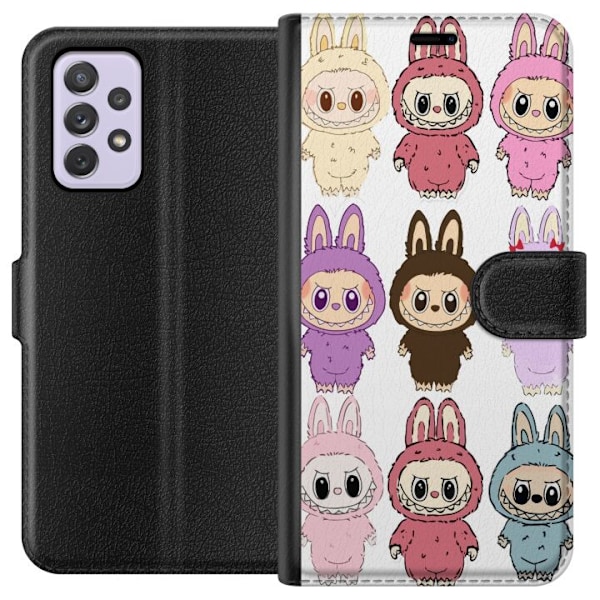 Samsung Galaxy A52s 5G Plånboksfodral Labubu Pink Monster – Popkonst med Kawaii-touch