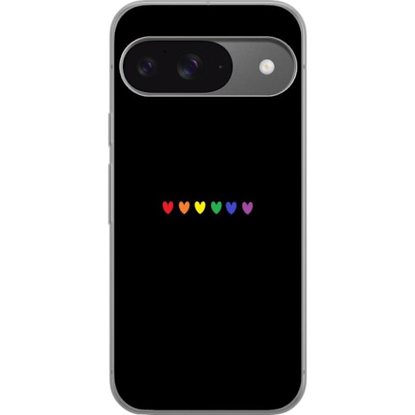 Google Pixel 9 Gennemsigtig cover Stolt Hjerter