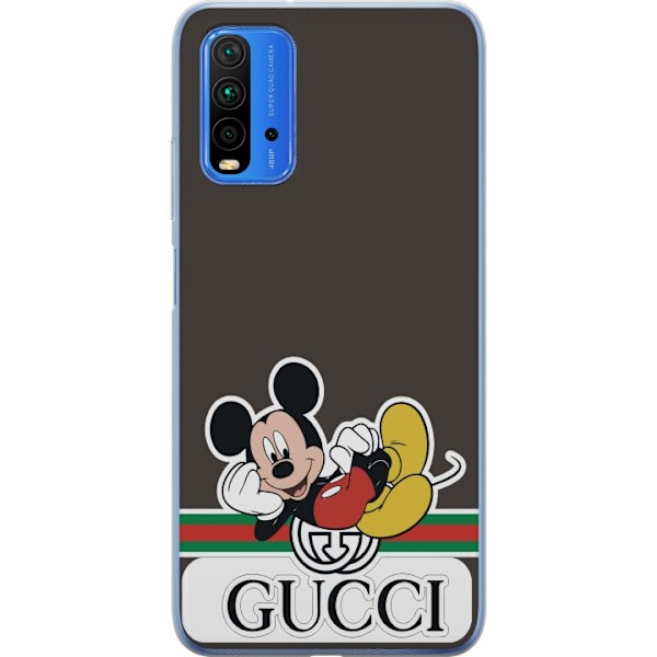 Xiaomi Redmi Note 9 4G Läpinäkyvä kuori Gucci Musse Pig