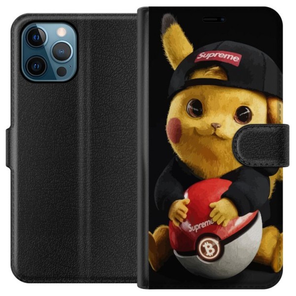 Apple iPhone 12 Pro Max Lompakkokotelo Pikachu Supreme