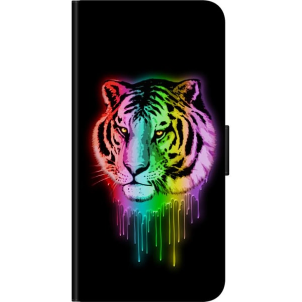 Sony Xperia 10 Lommeboketui Neon Tiger