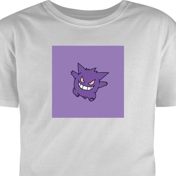 Børne T-shirt | Behagelig T-shirt til Børn Gengar Pokémon grå 3-4 År