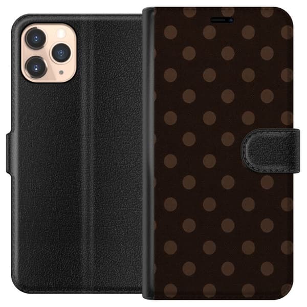 Kompatibelt Plånboksfodral till Apple iPhone 11 Pro Mocha Dots brun
