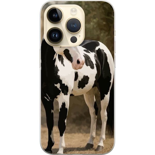 Apple iPhone 14 Pro Genomskinligt Skal Vacker Häst – elegan