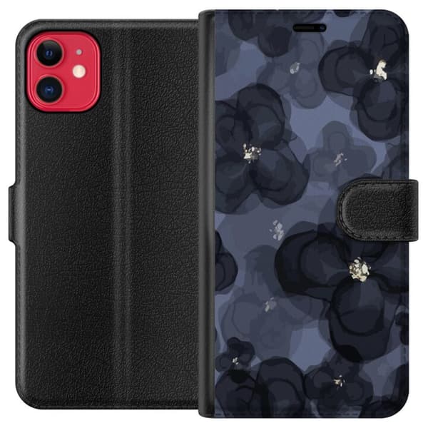 Kompatibel Tegnebogsetui til Apple iPhone 11 Blomstermark