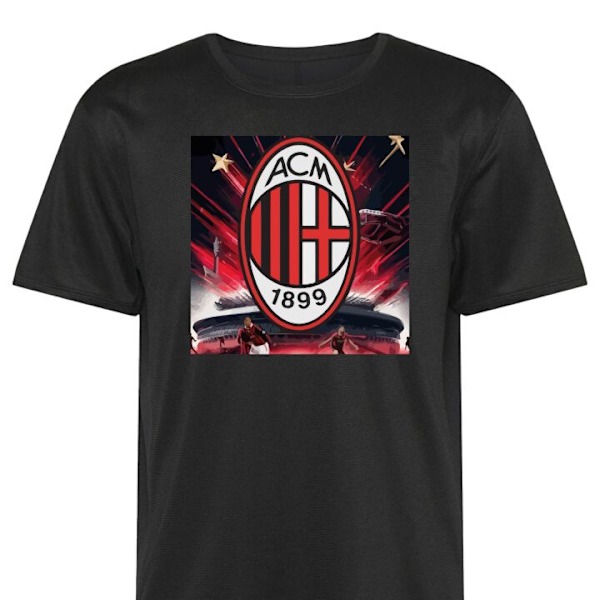 Treeni T-paita | Urheilu T-paita Aikuisille AC Milan musta 5X-Large