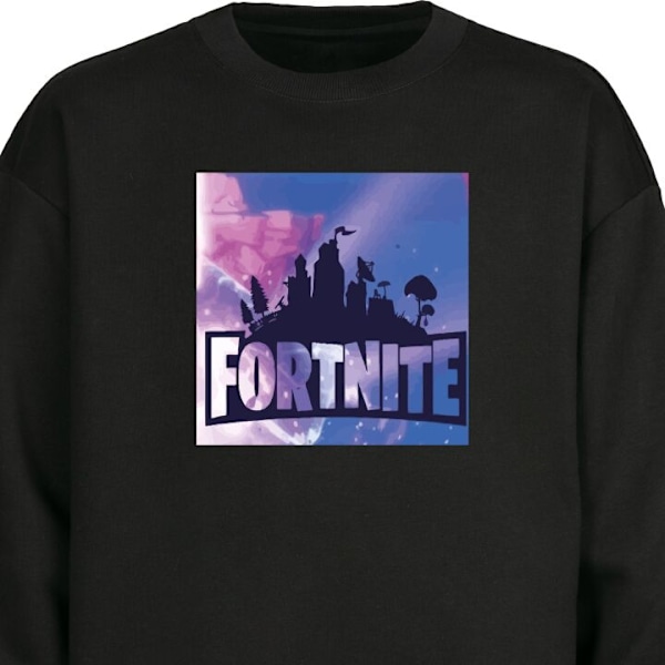 Sweatshirt för Vuxen | Klassisk Collegetröja Fortnite svart M