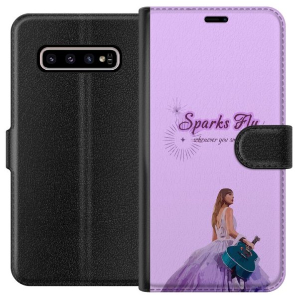 Samsung Galaxy S10+ Tegnebogsetui Taylor Swift - Sparks Fly
