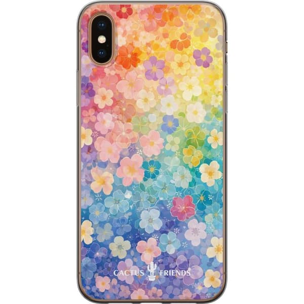 Kompatibelt Mobildeksel til Apple iPhone XS Cactus og venner – RainbowBloom