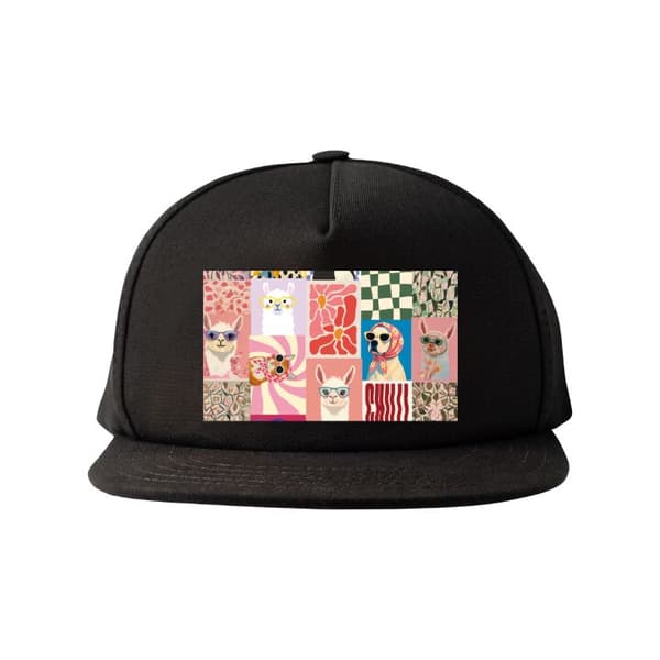 Snapback-lue svart one size