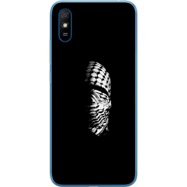 Xiaomi Redmi 9A Genomskinligt Skal Keffiyeh-mönster – klassisk svartvit palestinasjal med kulturell tyngd