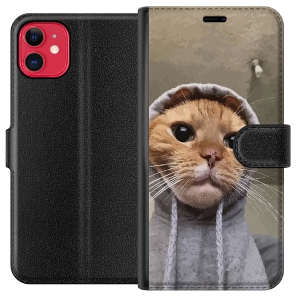 Kompatibel Tegnebogsetui til Apple iPhone 11 Kat Trøje