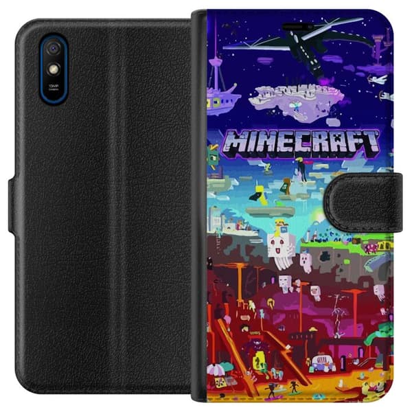 Kompatibelt Plånboksfodral till Xiaomi Redmi 9A MineCraft