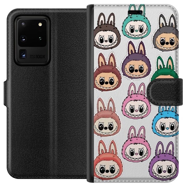 Samsung Galaxy S20 Ultra Lompakkokotelo Labubu Macaron Monster