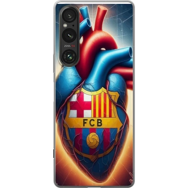 Sony Xperia 1 V Genomskinligt Skal FCB Hjärta