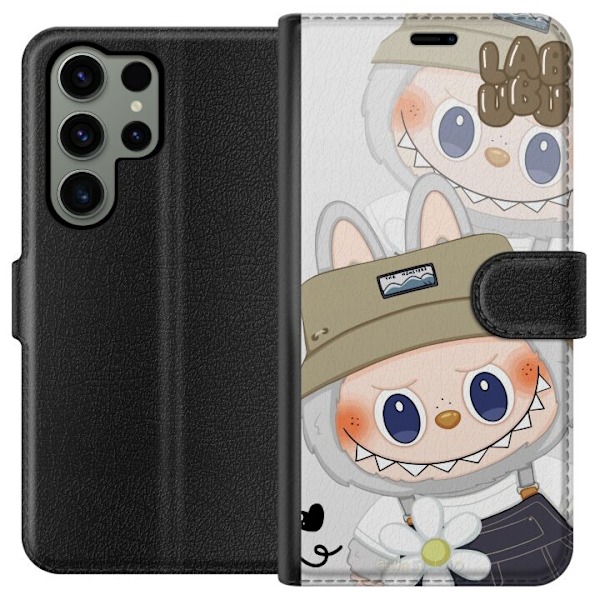 Samsung Galaxy S23 Ultra Lompakkokotelo Labubu Minimal Mood - Yksinkertainen ja tyylikäs hirviösuunnittelu