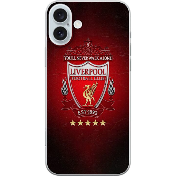 Apple iPhone 16 Plus Läpinäkyvä kuori YNWA Liverpool