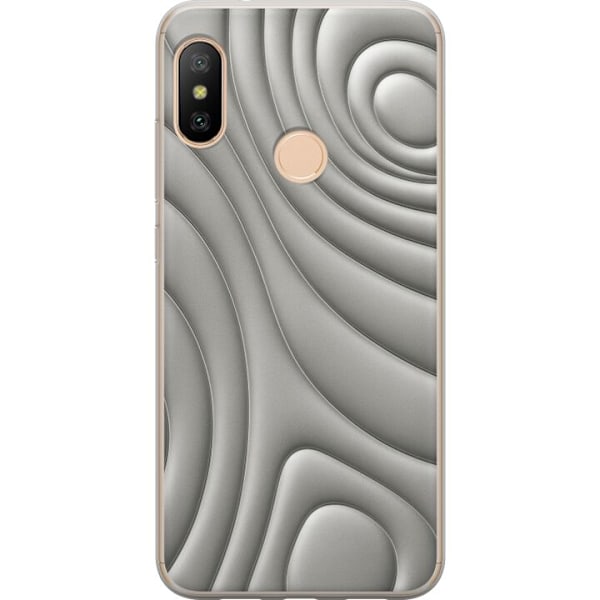 Xiaomi Redmi 6 Pro Gennemsigtig cover Sølvbølger