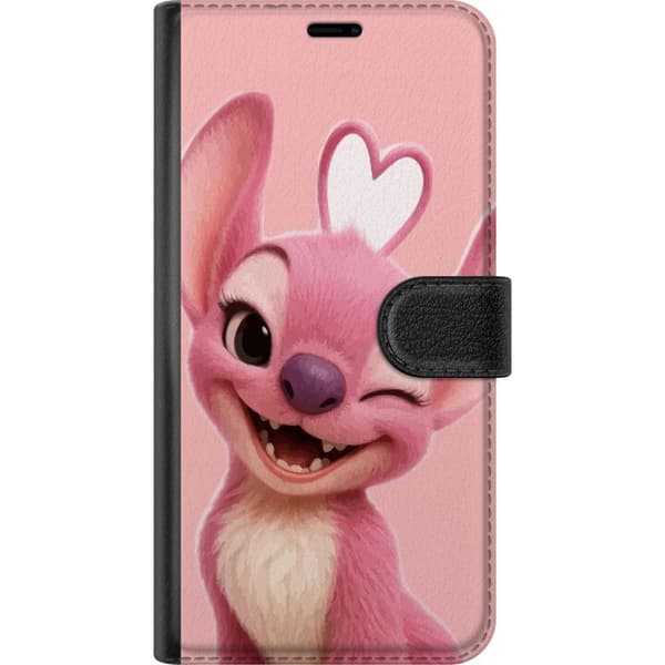 Kompatibel Tegnebogsetui til Google Pixel 6a Engel pink figur blinker legende design med hjerte glæde kærlighed og blød charmerende stil
