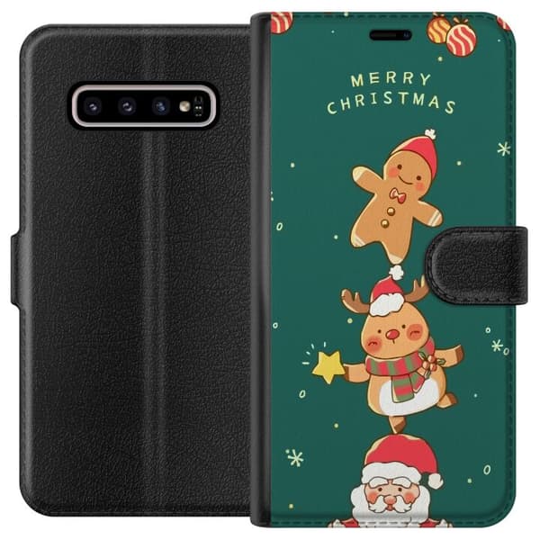 Kompatibelt Lommeboketui til Samsung Galaxy S10+ God Jul