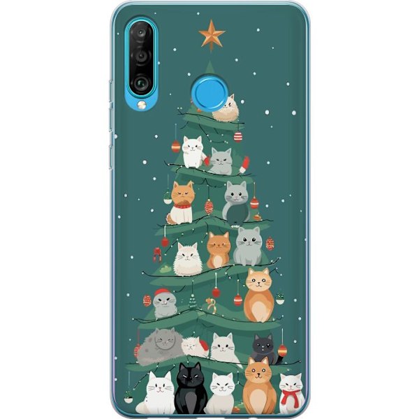 Huawei P30 lite Gennemsigtig cover Juletræ