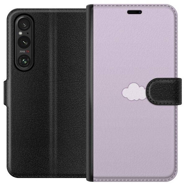 Sony Xperia 1 VI Lompakkokotelo Lila Pilvi - minimalistinen pi