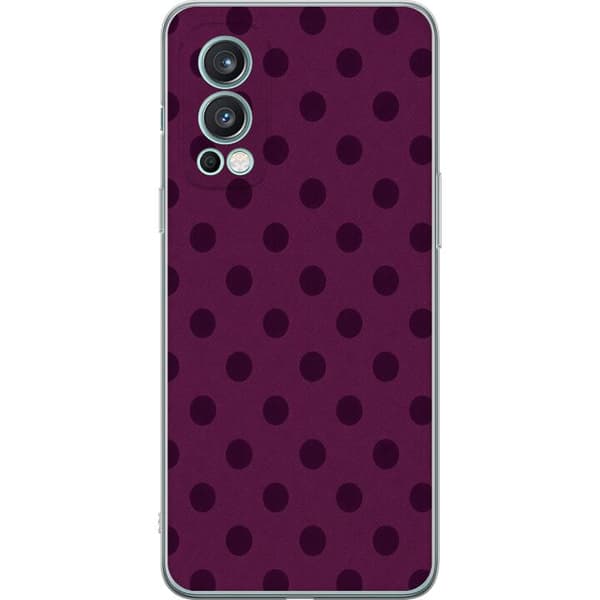 Kompatibelt Mobilskal till OnePlus Nord 2 5G Plum Pop Dots lila