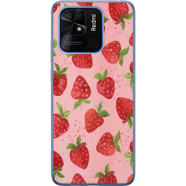 Xiaomi Redmi 10C Läpinäkyvä kuori Mansikkahaaveet - Retrot